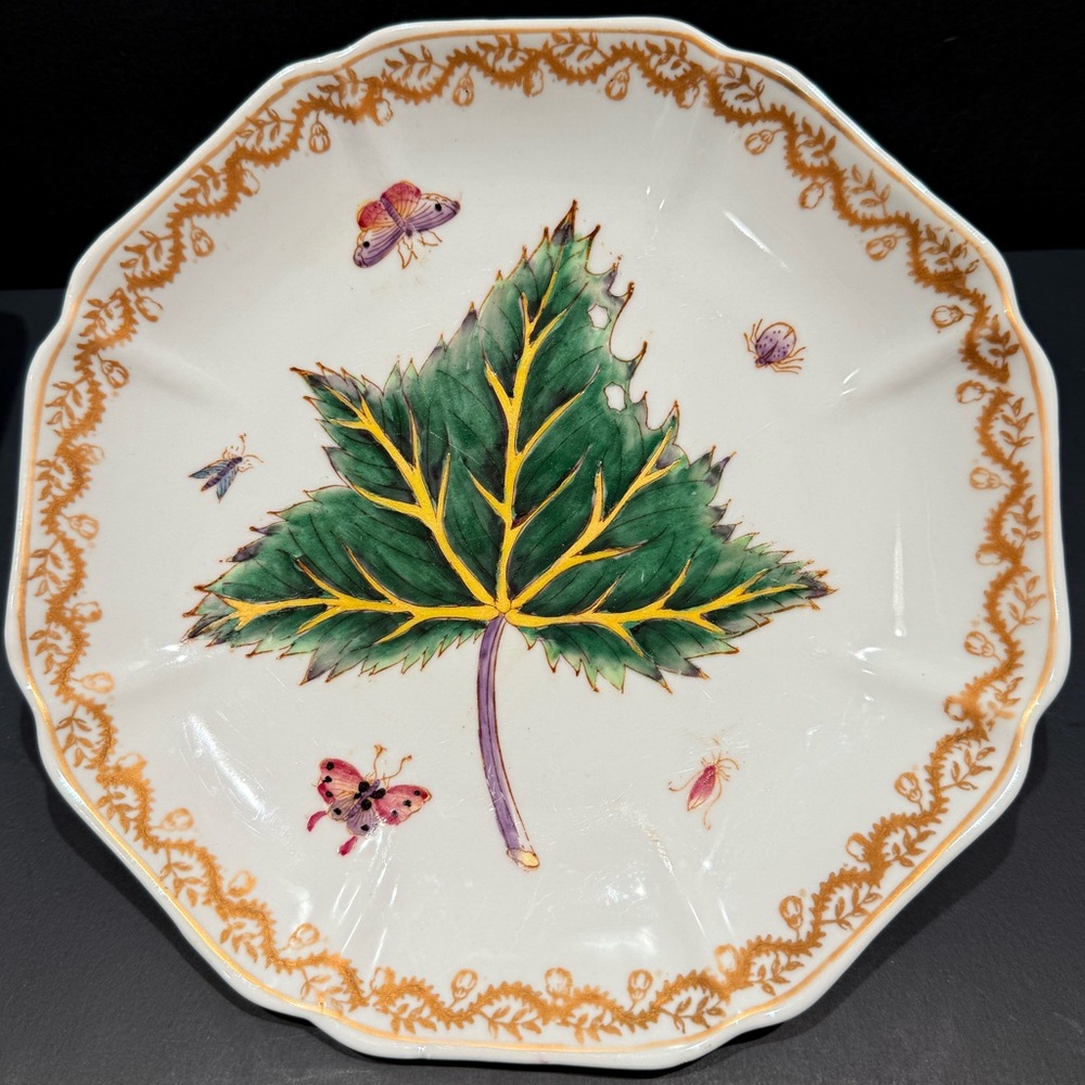 Lee Wong Chinese Porcelain Butterfly Plate Signed
